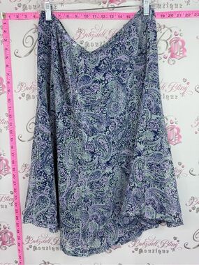 Jaclyn Smith skirt Paisley A-Line Tunic β Navy, Lavender & Mint